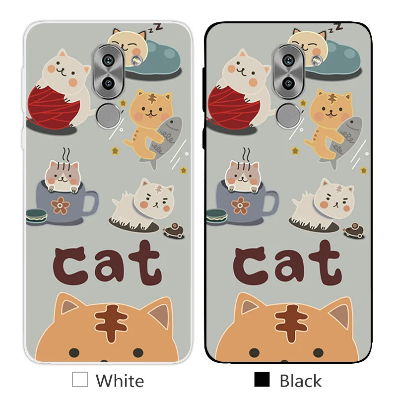 Чехол для Huawei Honor 6X Мягкий ТПУ Fundas Dif Cat Дизайн петля для Huawei gr5 Чехол черный матовый для Huawei Mate 9 lite Капа