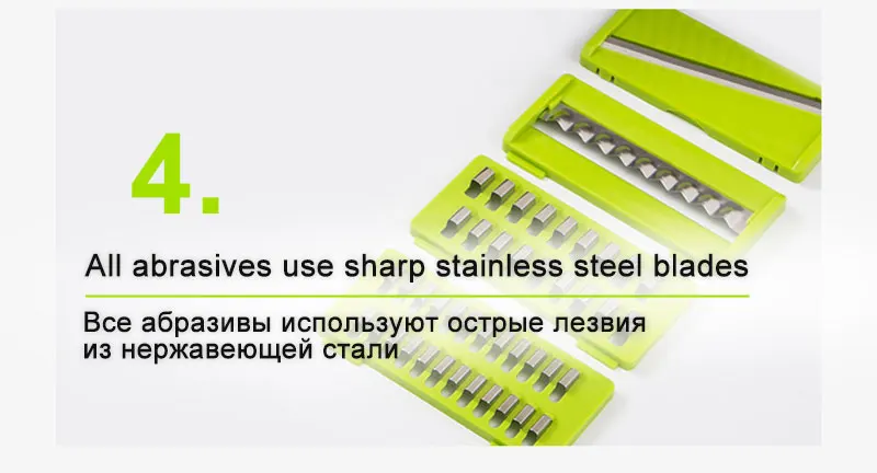 8In1Multifunctional Vegetable Cutter Potato Slicer Carrot Grater Kitchen Accessories Gadgets Steel Blade Kitchen Tool овощерезка