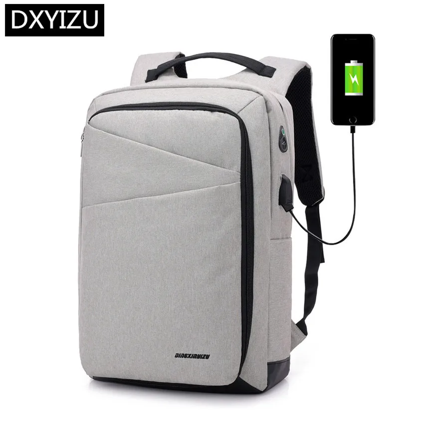 

DINGXINYIZU college school backpack men casual business travel backpack male smart usb charge laptop backpack 15.6 earphone jack