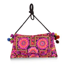 Новое поступление цветочные сумки с вышивкой! Горячая винтажная холщовая ручная работа сумка-хобо топ с двусторонней вышивкой шаровой подшипник