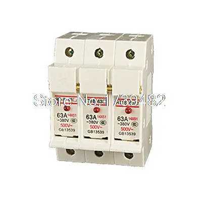 

RT18-63A Three Poles 3P 14x51mm Cylindrical Fuse Holder with LED