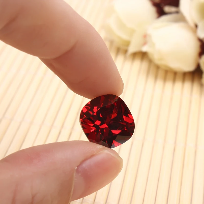 KiWarm 12.85CT 12 мм кровяной красный рубин без подогрева Алмазная подушка для поделок
