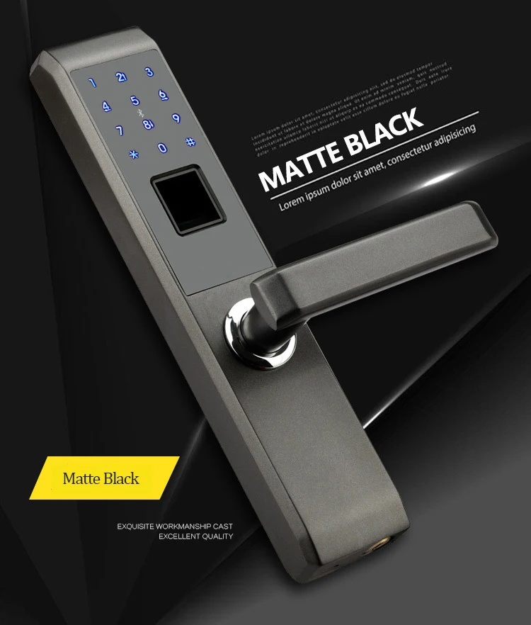 Lachco 2019 Biométrico Eletrônico Fechadura da Porta de Impressão Digital Inteligente, Código, Cartão, Chave Touch Screen Digital Password Lock para Casa L18008s 9 Lachco 2019 biométrico eletrônico fechadura da porta inteligente impressão digital