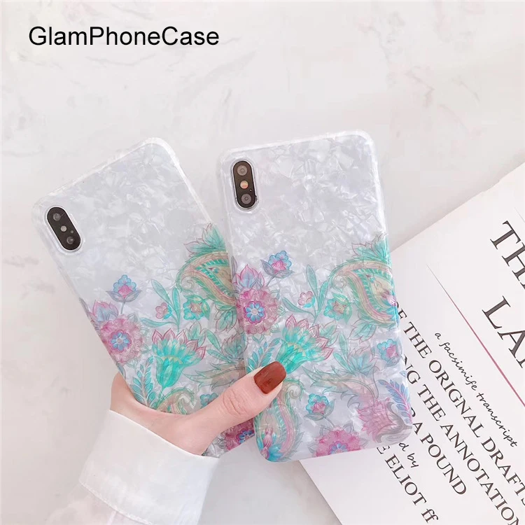 GlamPhoneCase Fashion Fritillary Flowers Phone Case for iPhone XS Max XR X 8plus 8 7plus 7 6/6S Plus Soft Tpu Back Cover |