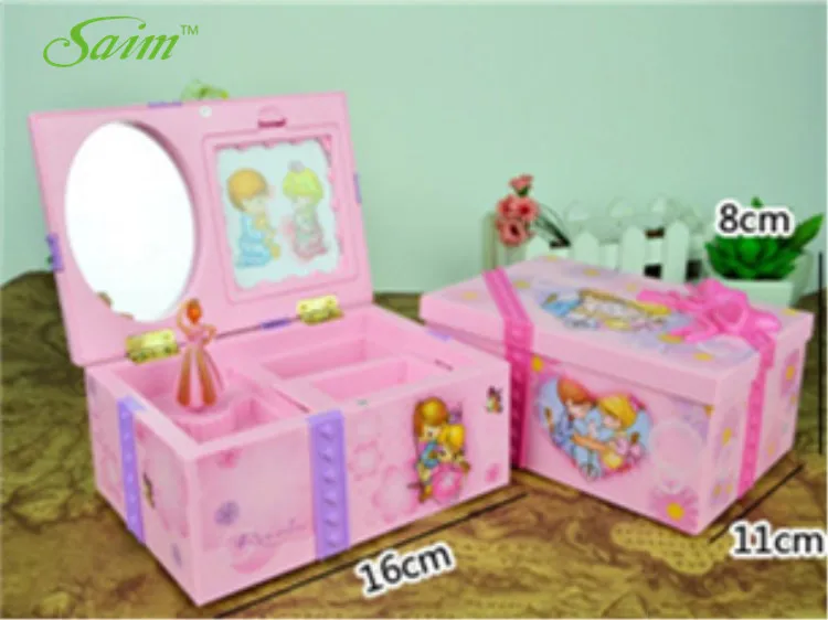 Saim музыкальная шкатулка для девушек, пластиковая музыкальная шкатулка, танцевальная балерина, музыкальная шкатулка для девочек, Подарочная A-088 - Цвет: random music box