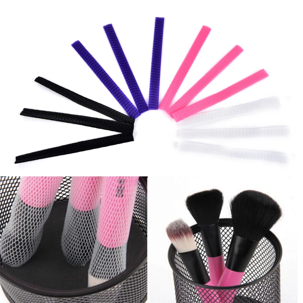 2019 New 10pcs Makeup Brushes Net Protector Guard Elastic Mesh Beauty