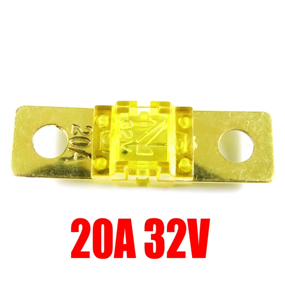 

Gold Plated 20A/32V Mini Auto Fuse Mini ANL AFS Car Fuse Assortment Automotive Motorcycle