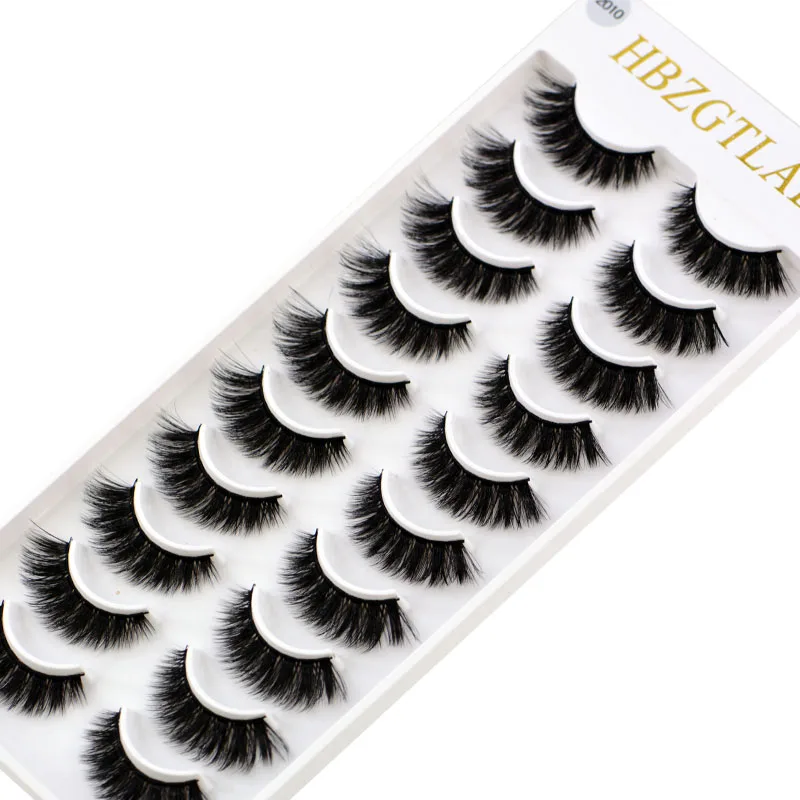 

HBZGTLAD 10 pairs natural false eyelashes fake lashes long makeup 3d mink eyelashes eyelash extension mink eyelashes for beauty