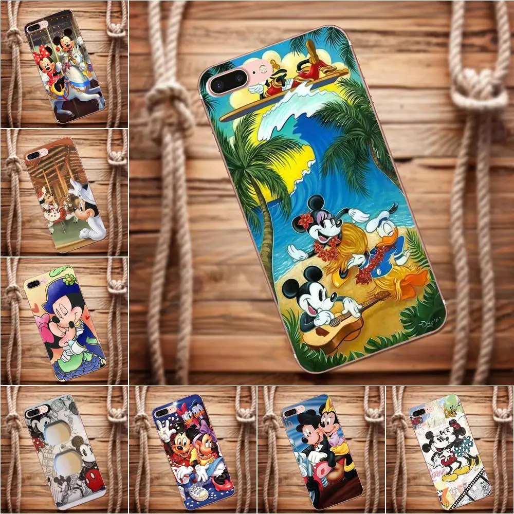 

Vvcqod Design High Phone Case Retro Mickey And Minnie Mouse For Apple iPhone X 4 4S 5 5C 5S SE 6 6S 7 8 Plus For Moto G G2 G3