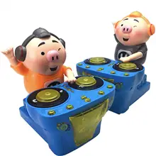 Свинка DJ Бар музыка Качели Танец морские водоросли песня электрическая игрушка автомобиль мультфильм светящаяся музыка танец электрическая игрушка свинка дети взаимодействие