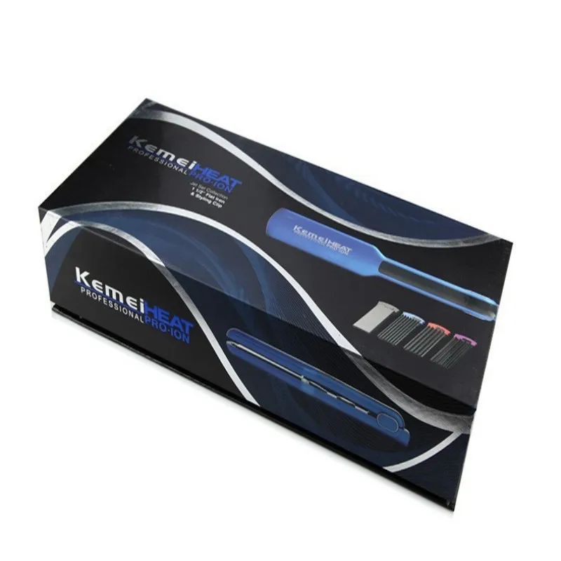 KEMEI Профессиональный Выпрямитель для волос щипцы завивки электронные