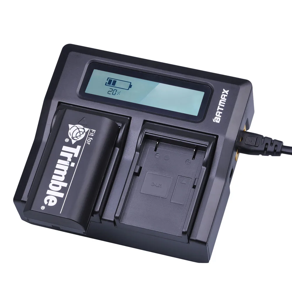 Akku + Rápido Duplo para Trimble Baterias do Receptor de Gps Pces Bateria Lcd Carregador 57005800 r6 r7 r8 Tsc1 4 2600 Mah 54344 - Image 6