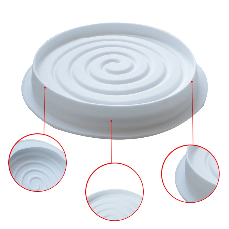 NEW Spiral Ripple Round Cake Mold For Baking Home Party Forms Cream Silicone Mould Mousse DIY Baking Cookie Fondant Bakery
