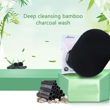 Губка Глубокая чистка пор мойка 1 шт. мягкое натуральное из черного бамбукового угля средство для отшелушивания для лица слоеное косметическая губка для лица