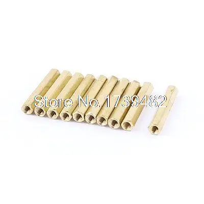 

M3 x 28mm Female/Female Thread Brass Hex Standoff PCB Pillar Spacer 10pcs