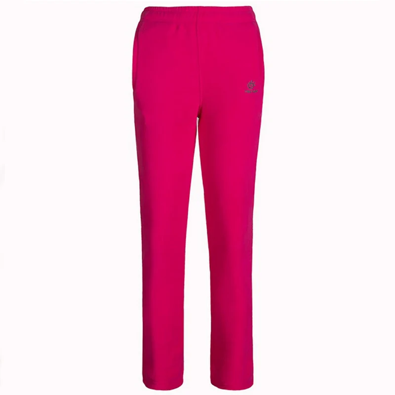 Women Outdoor Pants Rose Red Color Windproof Warm Fleece Hiking Pants