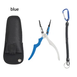 Aluminum Alloy Fishing Pliers Split Ring Cutters Holder Tackle with Sheath Retractable Tether Combo Hooks Remover Aluminum Alloy Fishing Pliers Split Ring Cutters Holder Tackle with Sheath Retractable Tether Combo Hooks Remover