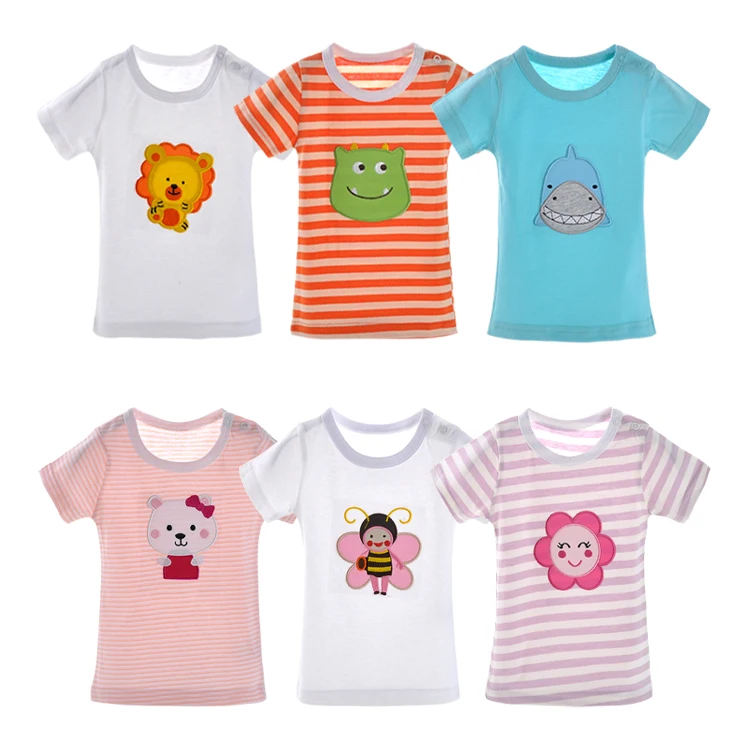 5 шт./лот; хлопковые футболки для малышей; топы с короткими рукавами для маленьких мальчиков; детская одежда; 4-24 месяца