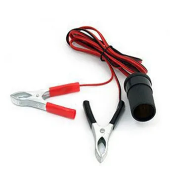

Car Battery Emergency Combine Power Cable Terminal Clip-on Female Power Adapter Extension Cord with Cigarette Lighter Socket