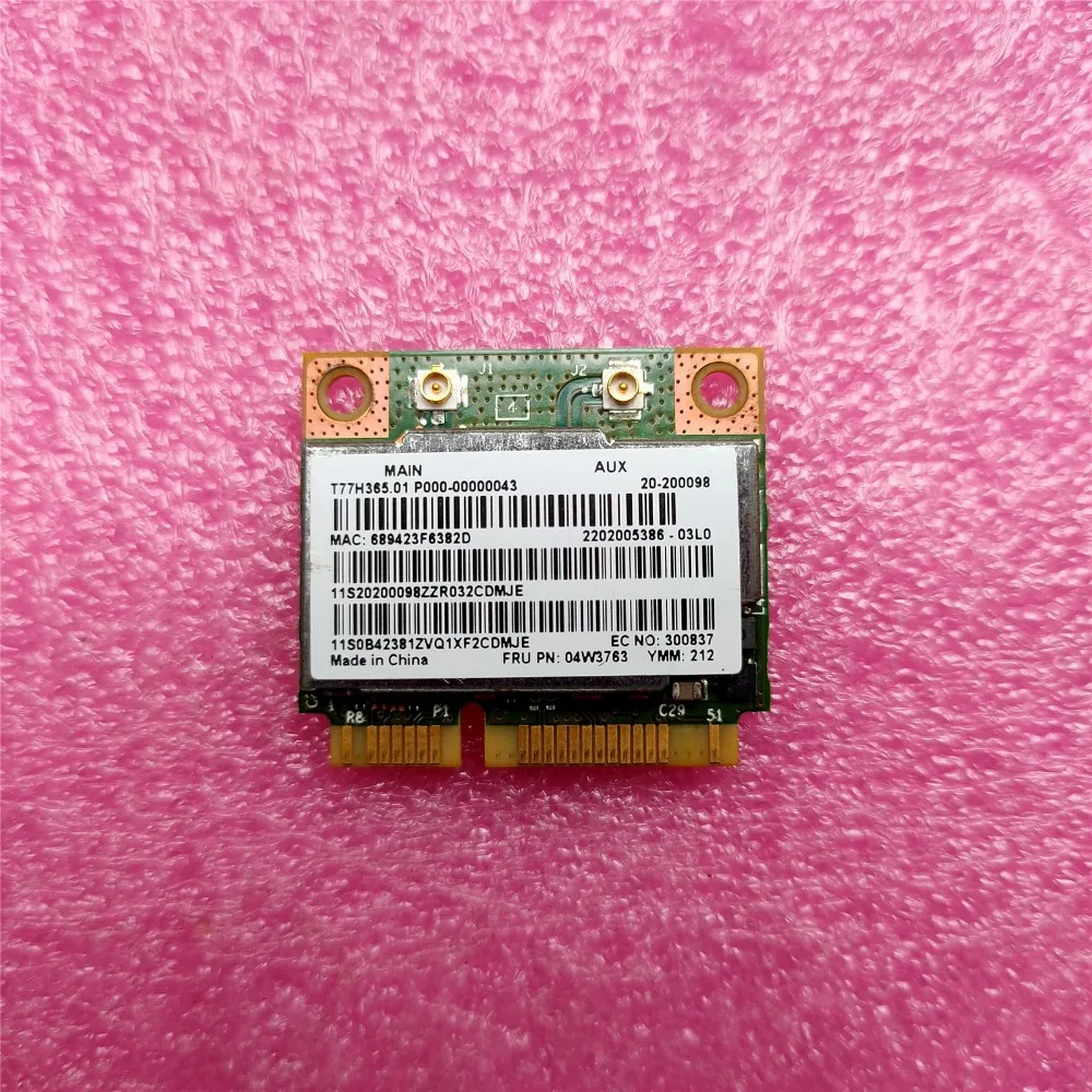 BCM943228HMB BCM43228 Half Mini PCI-e WIFI Wlan Bluetooth4.0 Card 04W3763 04W3764 for IBM Lenovo Laptop 