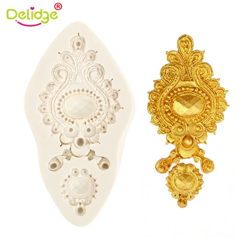 

Delidge 1 Pc 3D Gemstone Pendant Silicone Mold Fondant Cake Decorating Tools DIY Chocolate Sugarcraft Party Baking Accessory