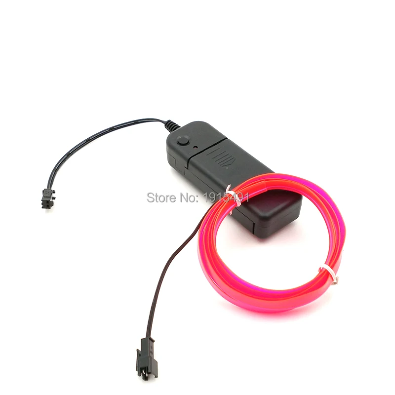 

1Meter 2.3mm-skirt 10 Color Optional EL Wire Tube Battery Powered by DC-3V Novelty Lighting Car Styling Glowing Decoration