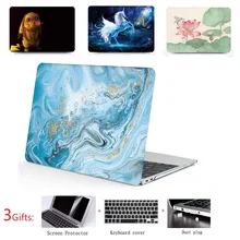4в1 мраморный чехол для ноутбука, крышка клавиатуры для Apple MacBook Air 11 13 дюймов Pro retina 1" 13" 1" сенсорная панель
