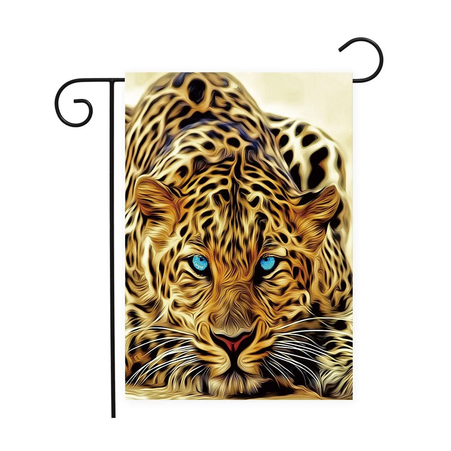 Leopard Print Garden Flag Holiday Decorative Banner,100 Polyesterin