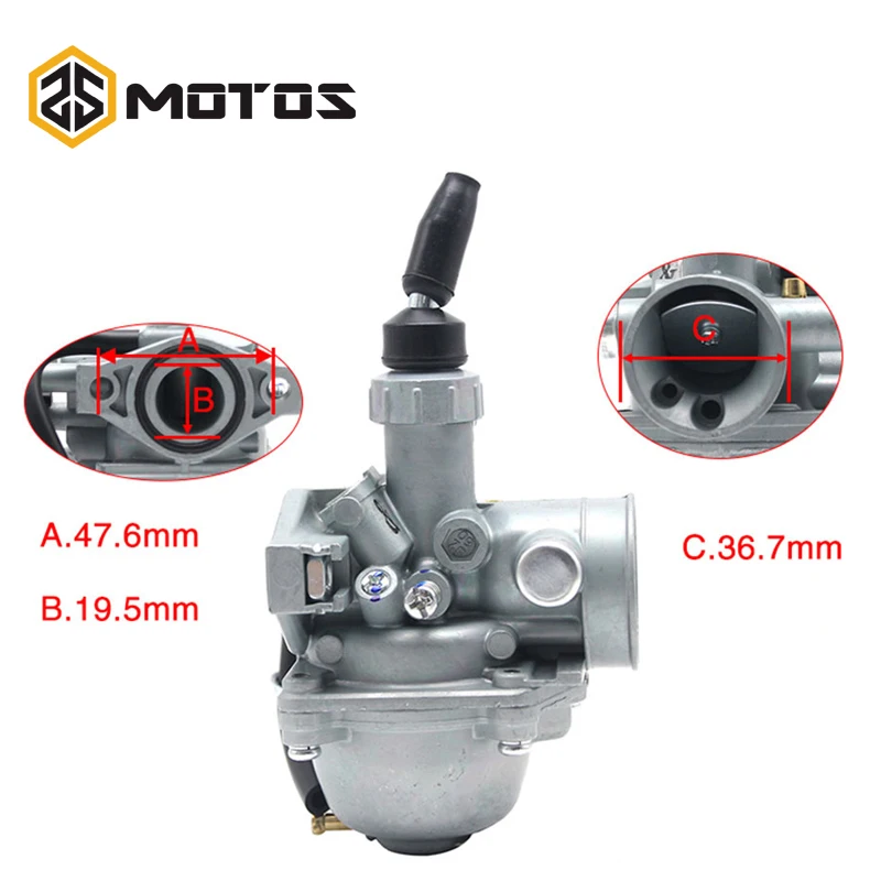 ZS MOTOS VM16 PZ19 19 мм карбюратор для мотоцикла Mikuni Dirt Pit Bike ATV QUAD 70cc 90cc 110cc