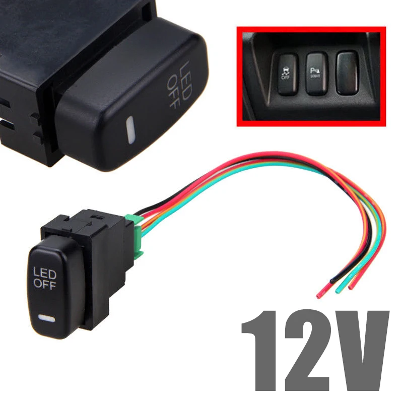 

Switches Relays 1pc 12V Universal Car LED Fog Light Push Rocker Switch On/Off Switch with Cable For Mitsubishi Pajero Lancer