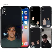 Dolan Gêmeos Preto De Borracha Anti-knock Tampa Da Caixa Do Silicone para o iphone X XS XR XS 11 11Pro Max 7 8 6 6S 5 5S 5C SE Mais Fundas Capa(China)