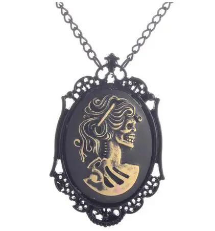 Винтажное Черное женское ожерелье с подвеской в стиле панк готика|jewelry casual|jewelry