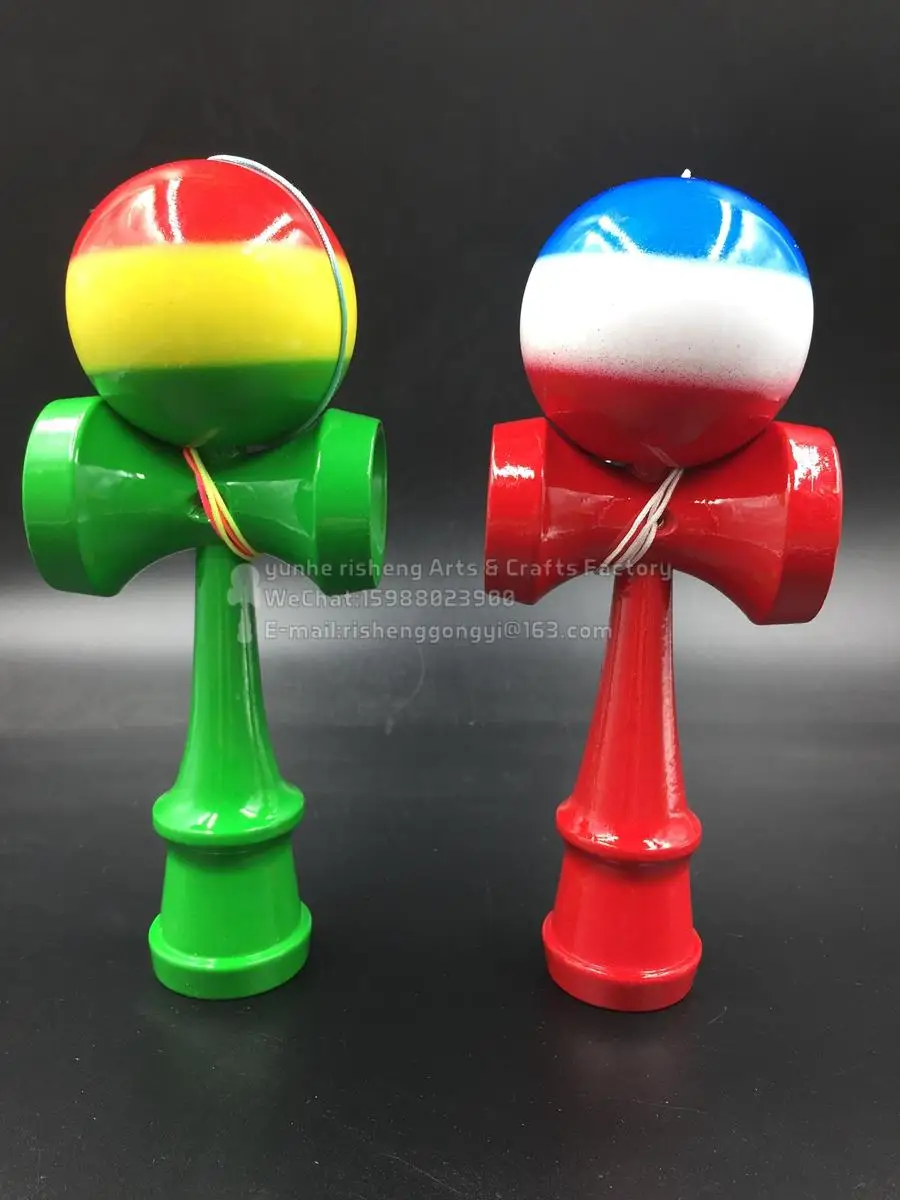 Kendama 100 шт растаманский мяч три цвета шар с полной цветная ручка