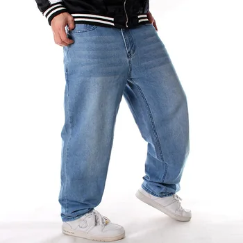 

poem snow Jeans Men's Loose Trend Hip hop Pants