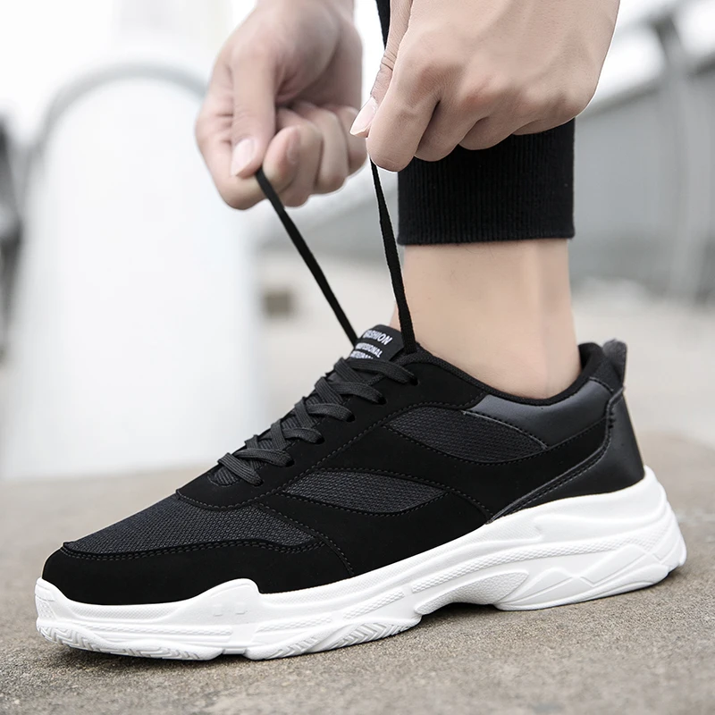 Men's sports shoes Athletic mesh breathable wear shock absorption skid