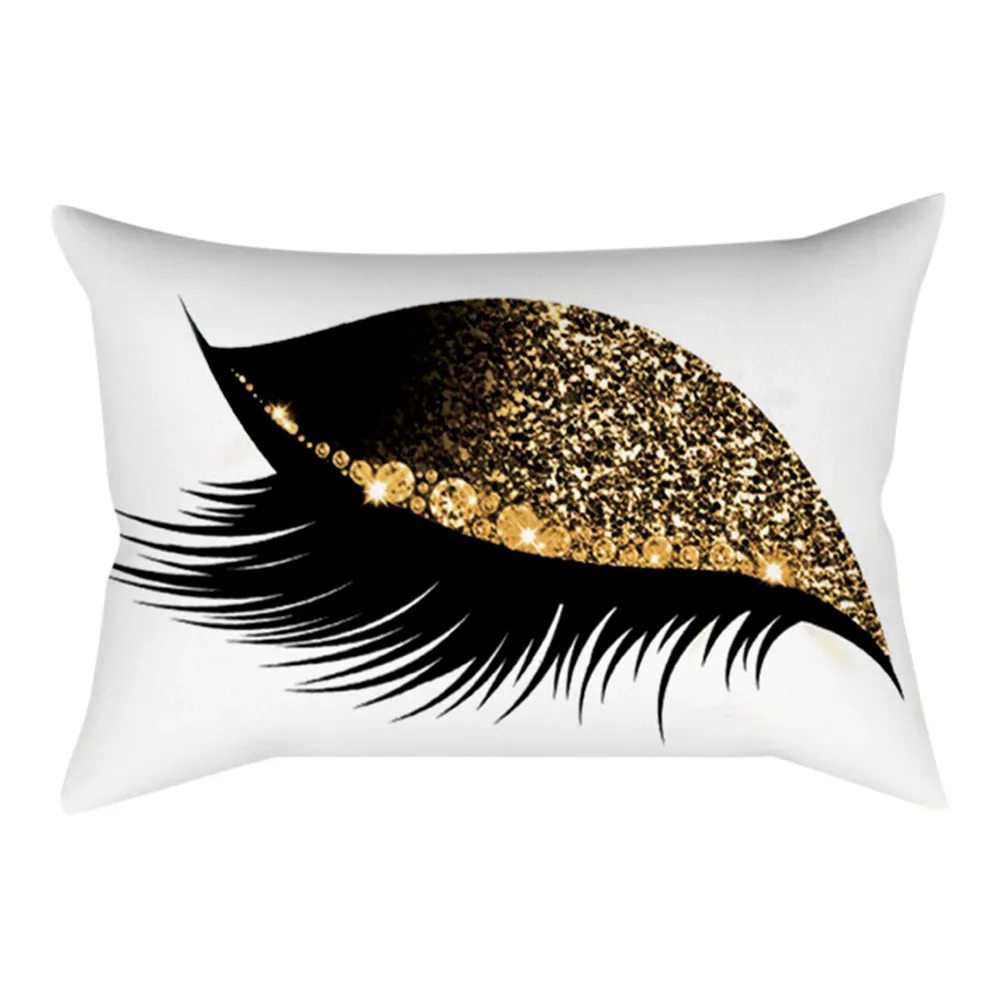 

New Eyelash Out Soft Velvet Cushion Cover 30x50cm Marble Pillow Cases funny cushions Home Sofa Bed deco#T2