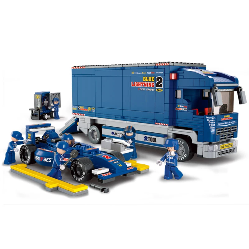 Sluban Model Building Compatible lego Lego B0357 641pcs Model Building Kits Classic Toys Hobbies F1 Racing Transport