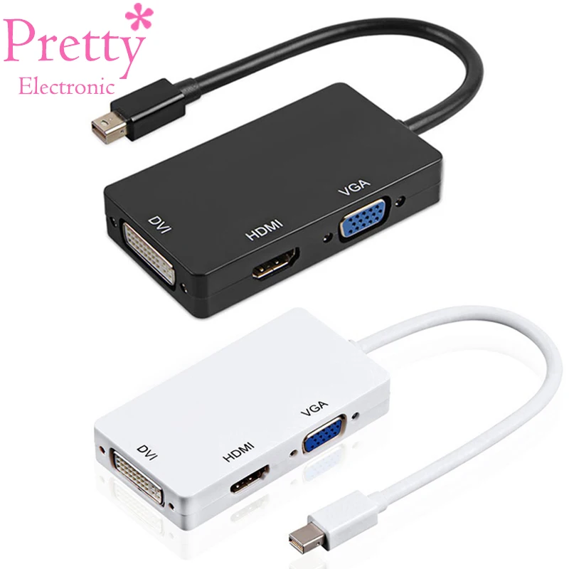Новое поступление адаптер 3 в 1 с Mini DP на HDMI/DVI/VGA 4K * 2K для MacBook Air Pro hdmi vga dvi|Кабели VGA| |