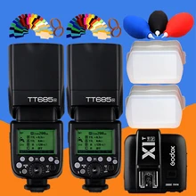 2x Godox TT685N 2.4G HSS 1/8000s i-TTL Wireless Speedlite Flash+X1T-N Transmitter for Nikon D7500 D5600 D810a D800 D500 D5 D4s