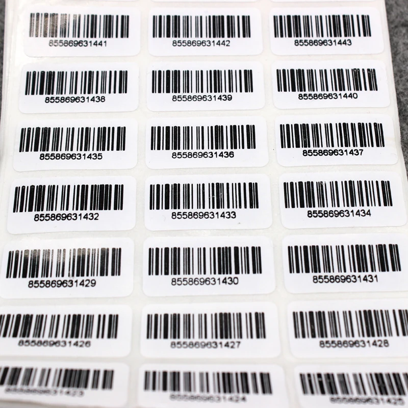 

1000pcs 30x15mmBar code adhesive running number/Pipeline Numbers Barcode Inventory Stickers/Custom Adhesive paper sticker/