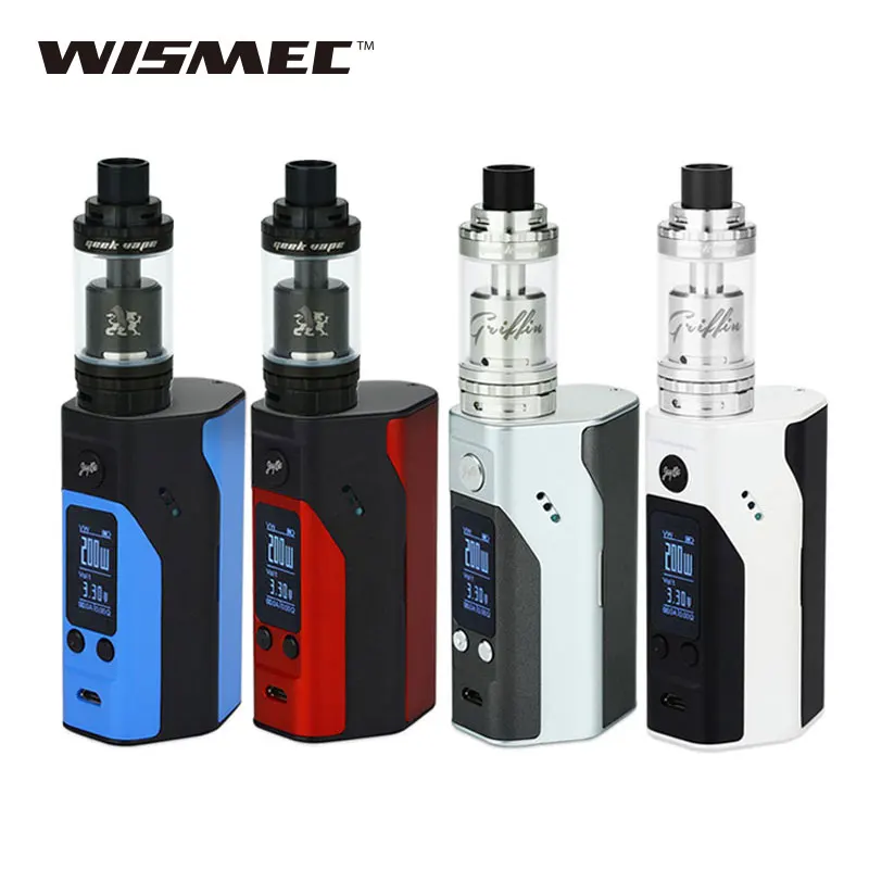 100% Original Wismec RX200S Vaping Kit 200W Wismec Box Mod for Griffin 25 Plus RTA Atomizer Tank Electronic Cigarette original wismec rx2 3 mod augvape merlin mini tank 2ml rta atomizer vaping 200w rx23 tc box mod e cig vaping vs smok alien kit