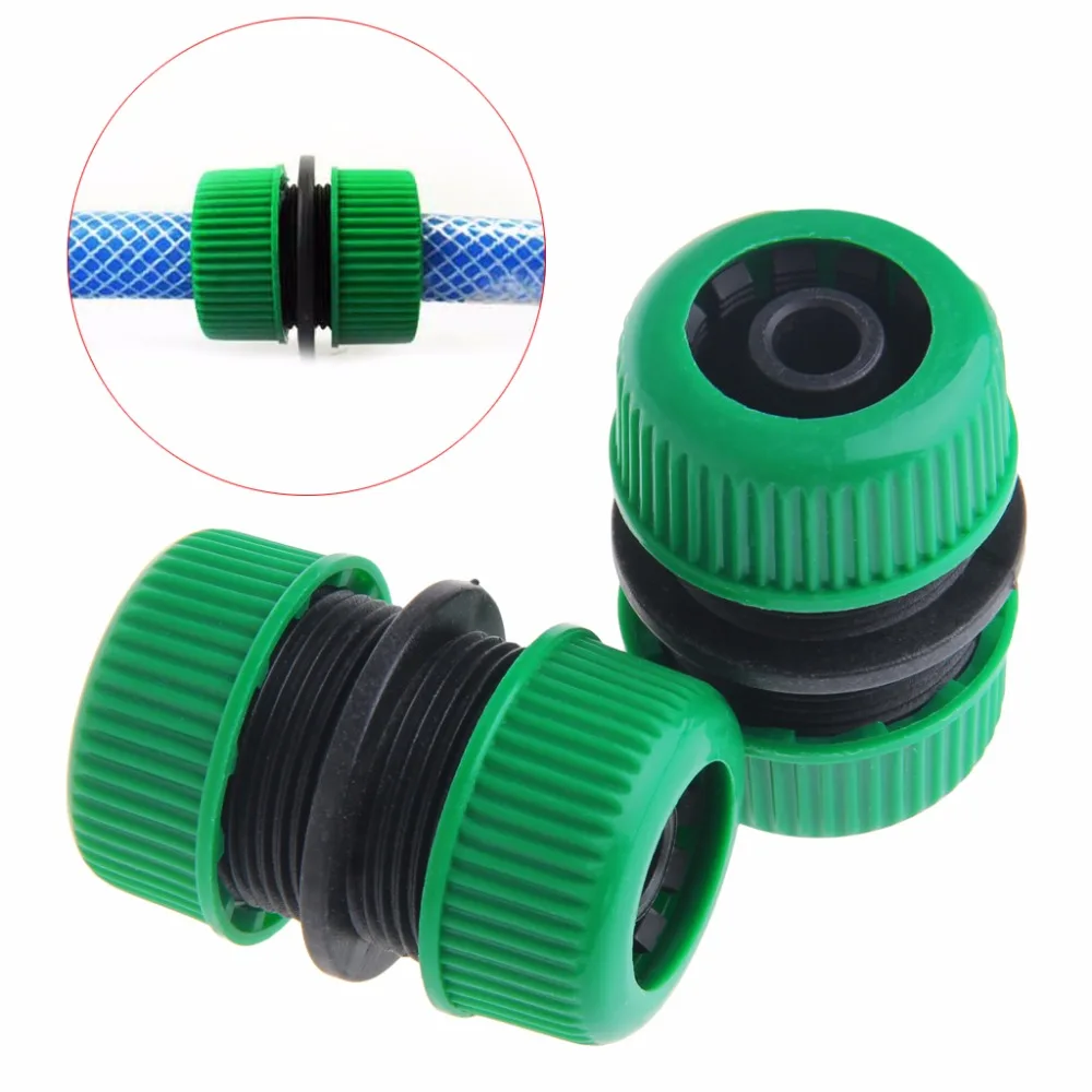 2Pcs 1/2" Garden Hose Pipe Joiner Mender Extend Repair Connector