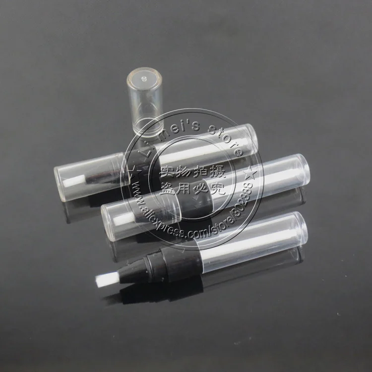 

120pcs/lot twist up design air tight cosmetic pen package 4.0ml twist lip gloss pen with brush applicator