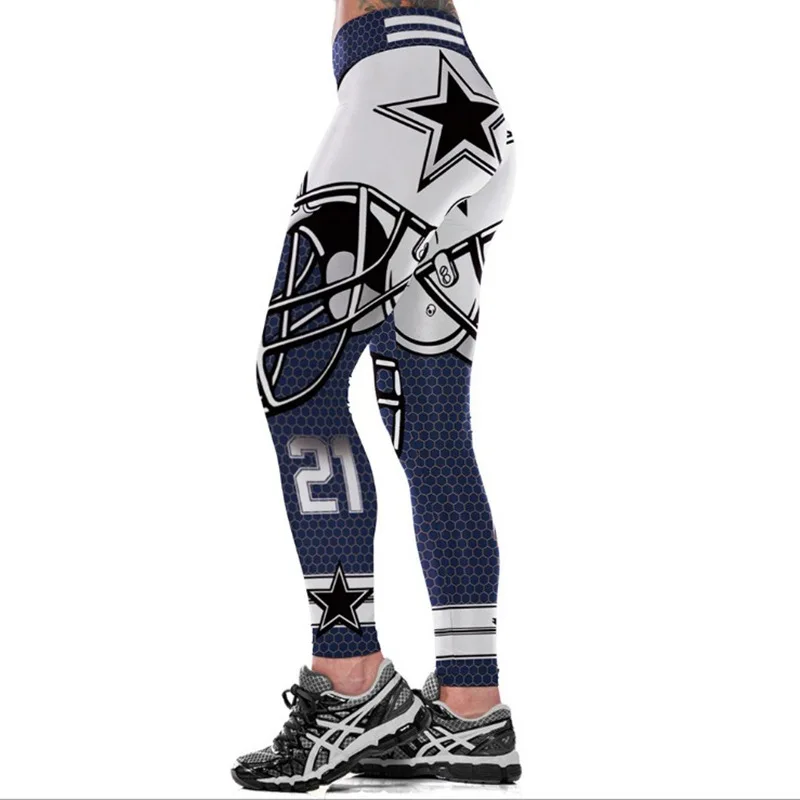 Tanie Unisex Cowboys rajstopy spodnie 3D drukowane Fitness Dallas Cosplay legginsy spodnie MMA UFC BJJ Rashguard Pant Dropshipping