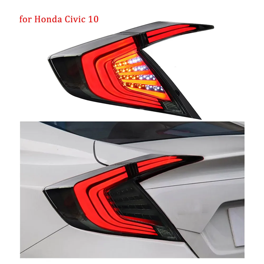 Автомобильный стильный задний светильник s для Honda Civic 10 2016 2019 светодиодный