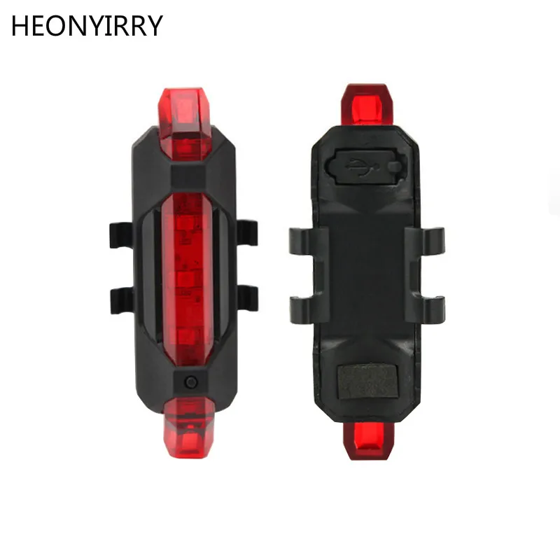 Водонепроницаемый USB Перезаряжаемый велосипедный задний светильник, 4 режима, задний велосипедный мигающий Предупреждение льный фонарь, велосипедный задний светильник