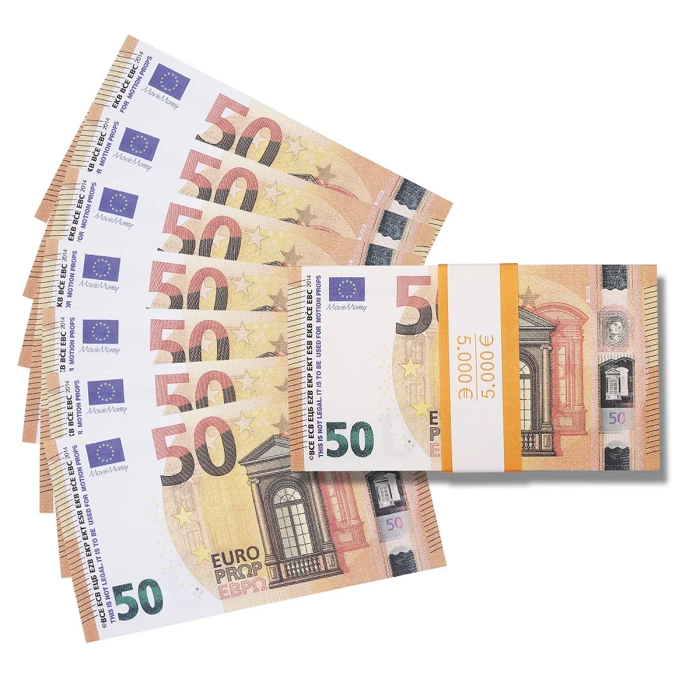 

PROP 50 Euro, Fake 50 Euros, Banknotes Fake Money counting Kids money Pretend