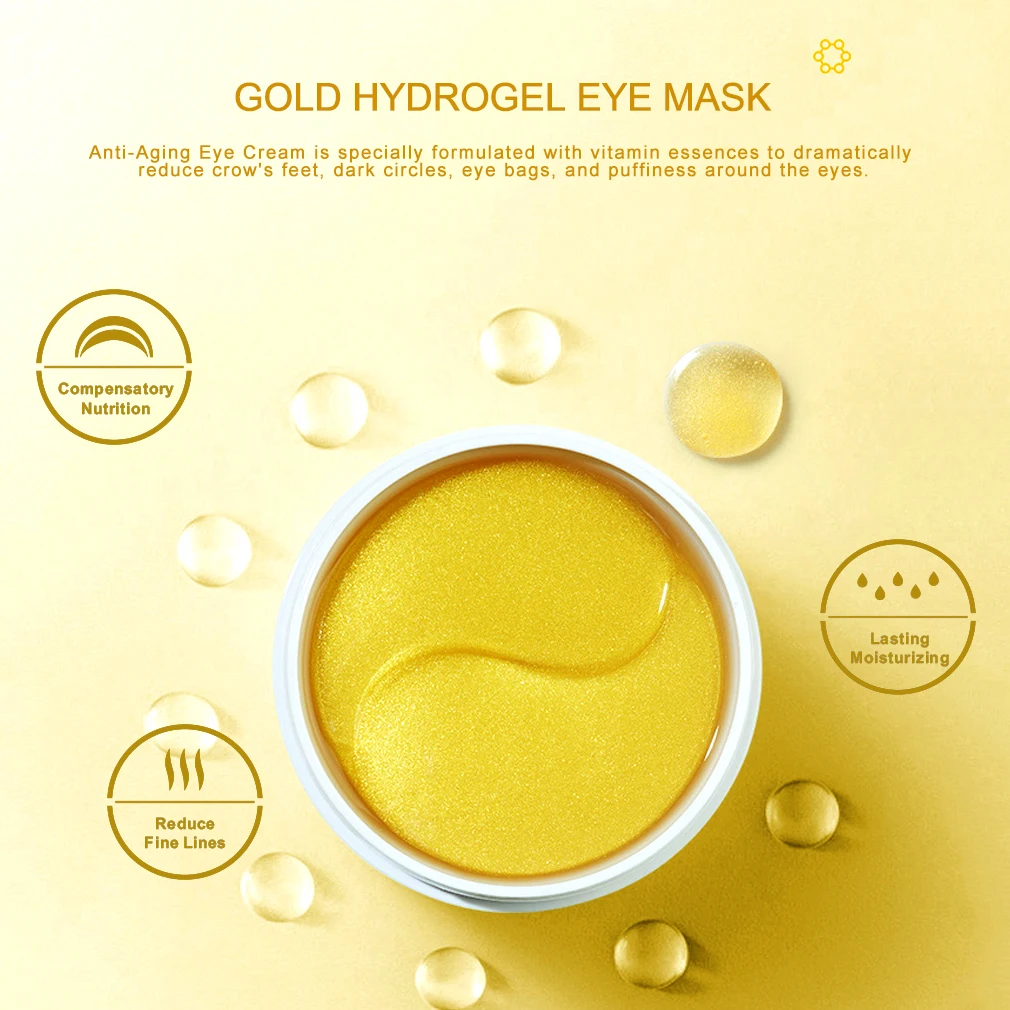 Патчи Gold Hydrogel для глаз маска от морщин и старения кожи вокруг коллагеновые с