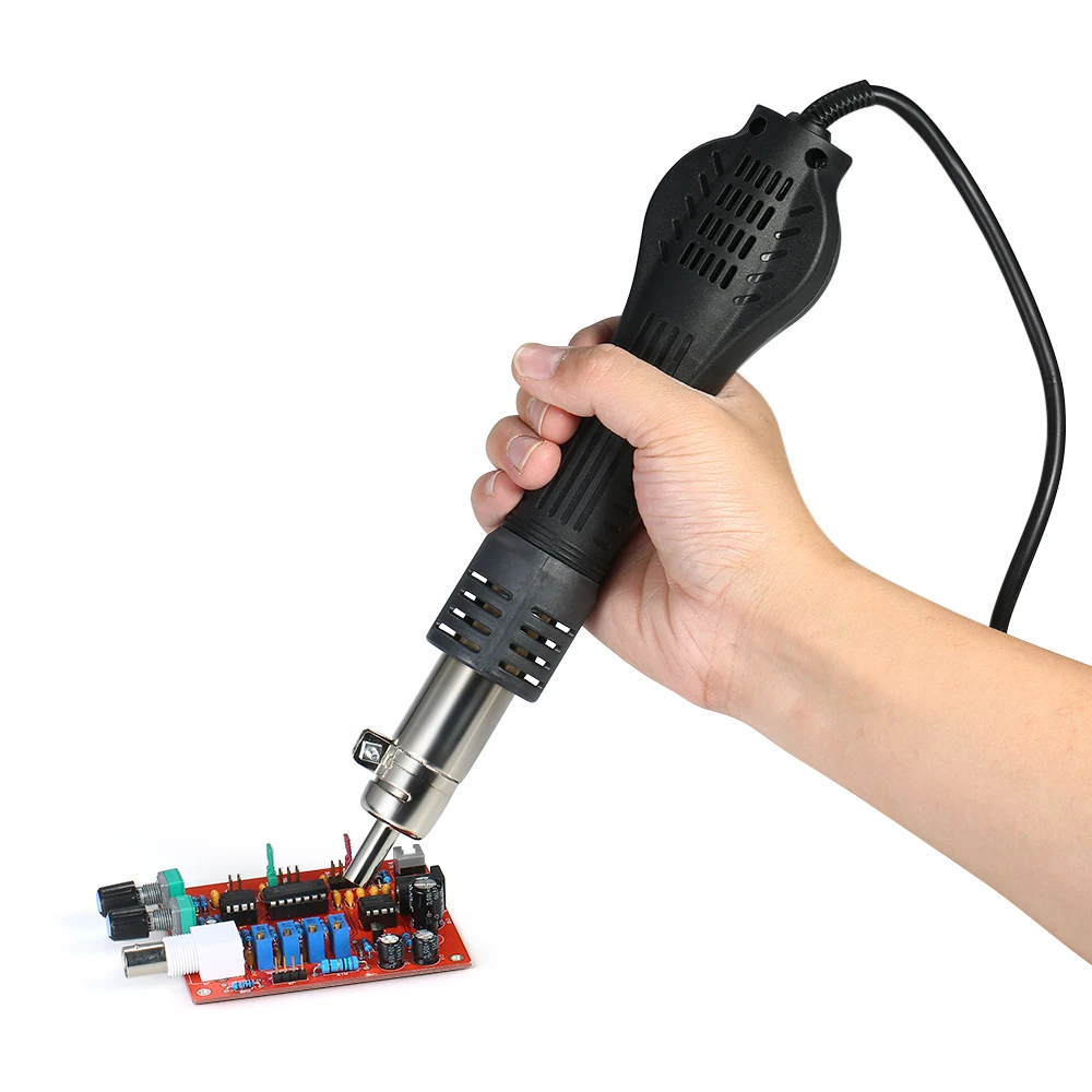 

KKmoon 2 in 1 Digital SMD Rework Soldering Station Hot Air Gun Soldering Iron Stand Desolder Welding Tools Set 220V