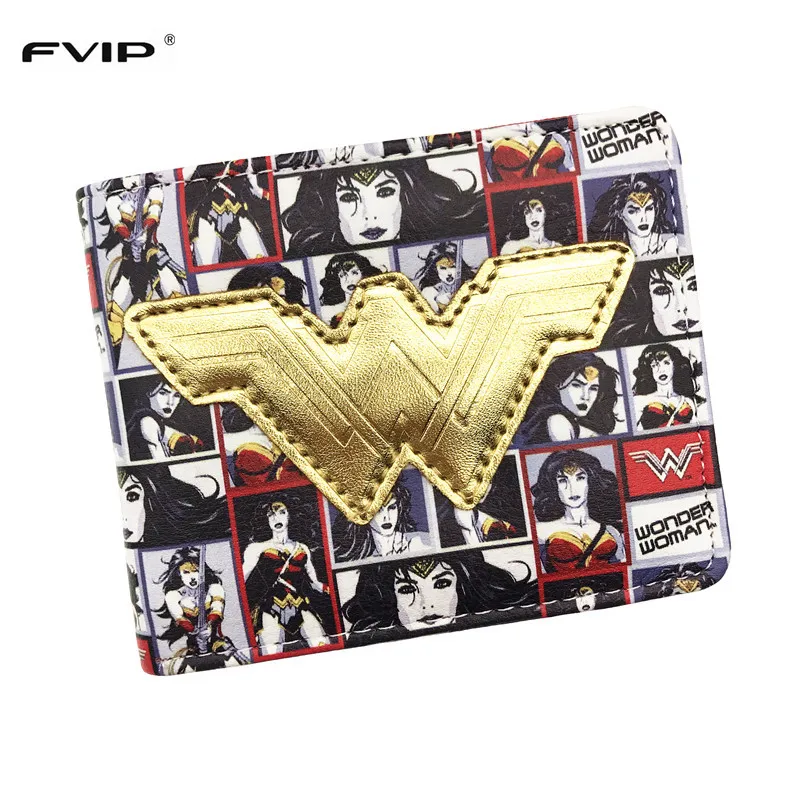 Кошелек с комиксами портмоне DC Hero Wonder Woman короткий кошелек супер героями для